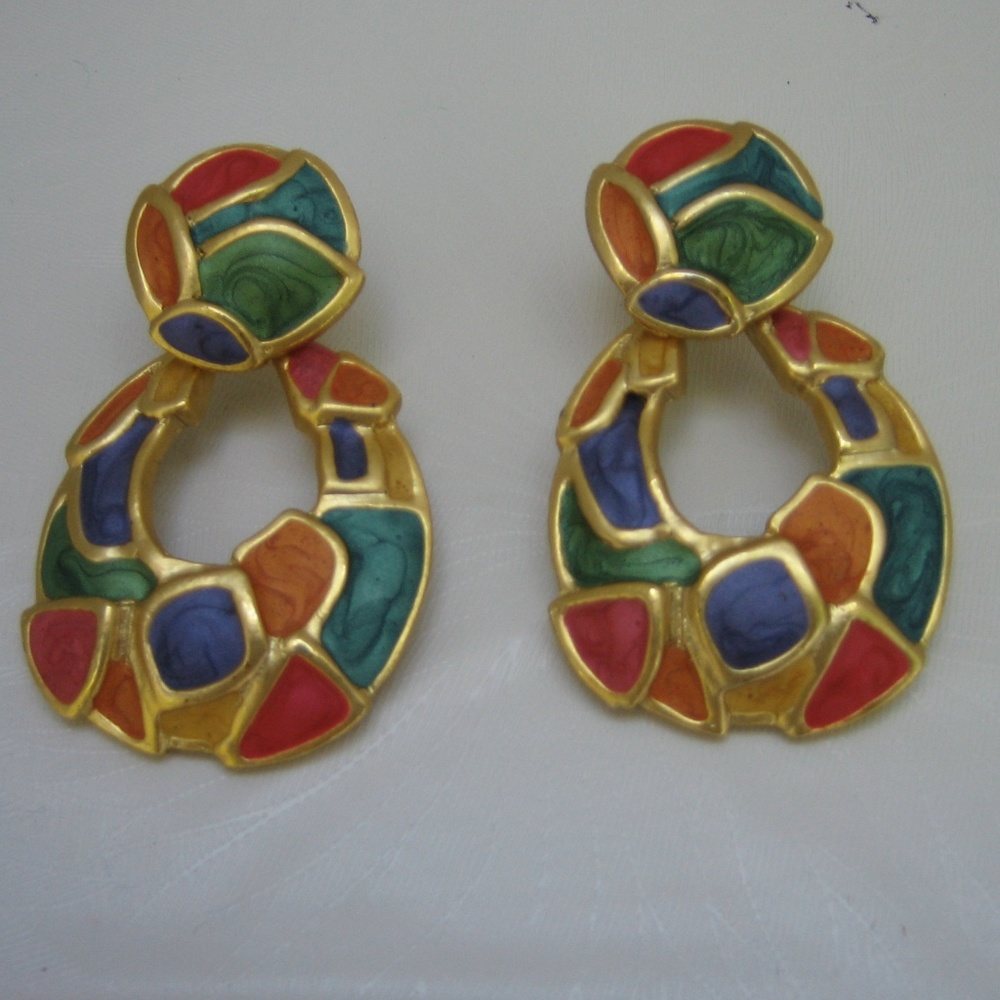 BEREBI Multi-Colored Dangle Pierced Earrings
